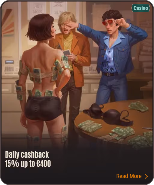 Daily Cashback 15% up to €400